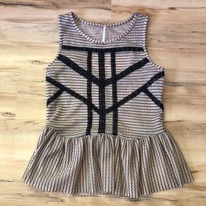 FREE PEOPLE PEPLUM TOP LIKE NEW